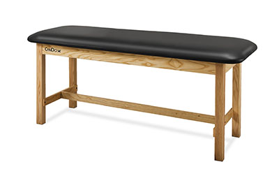 [15-4247] CanDo Treatment Table H-Brace w/Flat Top, 400 LB Capacity, 72"L x 27"W x 31"H