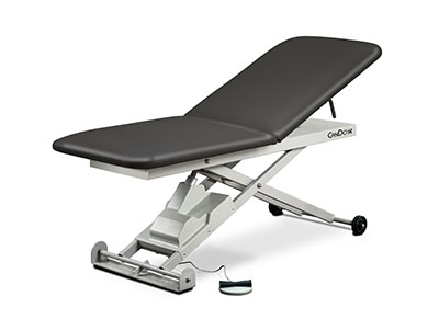 [15-4286] CanDo Hi-Lo Treatment Table, 2-Section, Upholstered Top, Adjustable Backrest, 72" x 27"