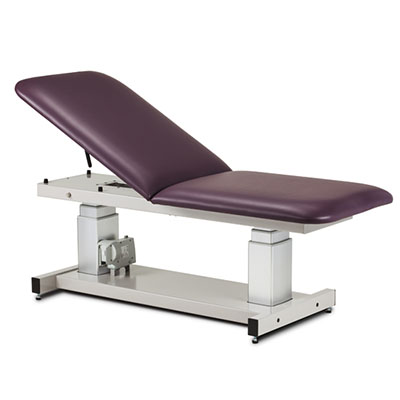 [80062] Clinton, General Ultrasound Table, 2-Section, Motorized Hi-Lo, Adj Backrest, 72" x 34"