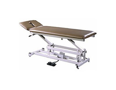 [15-5130] Tri W-G Treatment Table, Motorized Hi-Lo 2 section, 27" x 76", 400 lb capacity, w/ casters