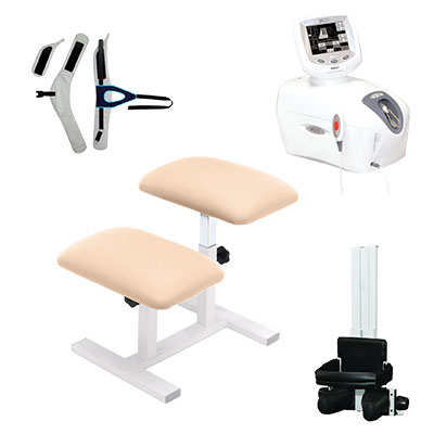 [35-2190] Traction Kit, TX Traction Unit, Quickwrap Belt, Saunders Cervical, Beige Traction Stool