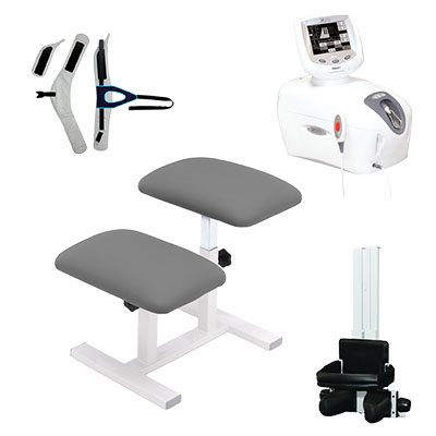 [35-2193] Traction Kit, TX Traction Unit, Quickwrap Belt, Saunders Cervical, Graphite Grey Stool