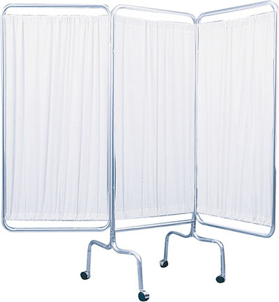 [65-0110W] Three Panel Privacy Screen, White
