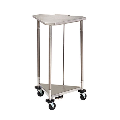 [HS-54] Clinton, Triangular Tilt-Lid Hamper, Stainless Steel, 18"