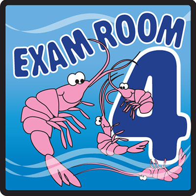 [EX4-O] Clinton, Sign, Ocean Series, Exam Room 4 Sign