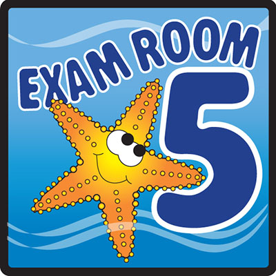 [EX5-O] Clinton, Sign, Ocean Series, Exam Room 5 Sign