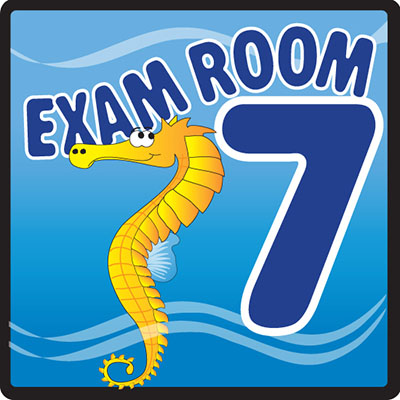 [EX7-O] Clinton, Sign, Ocean Series, Exam Room 7 Sign