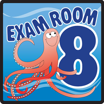 [EX8-O] Clinton, Sign, Ocean Series, Exam Room 8 Sign
