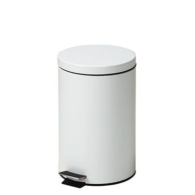 [TR-13W] Clinton, Small Round Waste Receptacle, White, 13 Quart