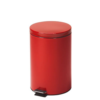 [TR-20R] Clinton, Small Round Waste Receptacle, Red, 20 Quart