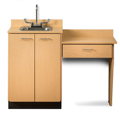 [8024-99] Clinton, Base Cabinet Set, 2 Doors, Desk, 48"L