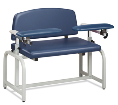[66000B] Clinton, Lab X Series Phlebotomy Bariatric Chair, Padded Arms