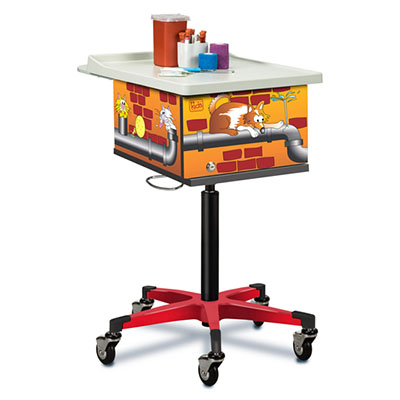 [67237] Clinton, Phlebotomy Cart, Pediatric/Alley Cats & Dogs