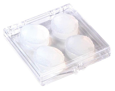 [13-2660] Apex Clear Silicone Ear Plugs, 2 Pair