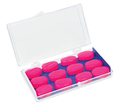 [13-2661] Apex Clear Silicone Ear Plugs, Small, 6 Pair
