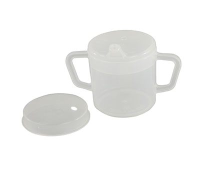 [60-1012] Independence 2-handled mug, 8 oz., w/2 lids