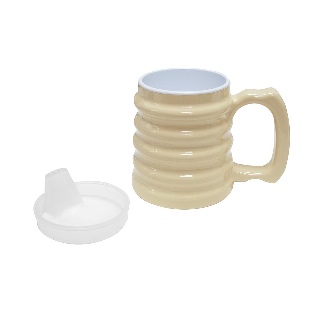 [60-1070] Hand-to-hand mug 10oz with spout lid