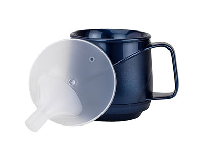 [60-1086] Insulated cup, tube lid 8 oz.