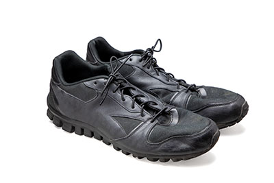 [86-1125] Elastic shoe laces, 2 pair, black
