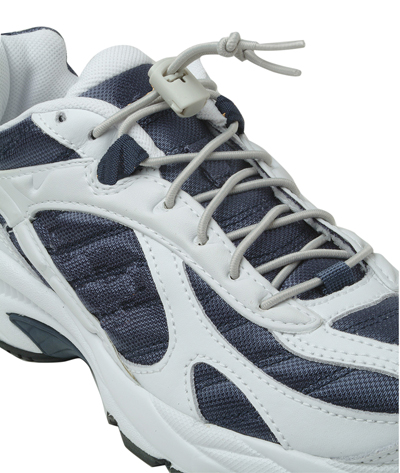 [86-1131] Elastic shoe laces with cord-lock, white, 1 pair