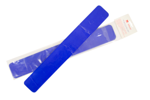 [50-1560B] Dycem non-slip self-adhesive strips (16"x1-1/8") 3 each, blue