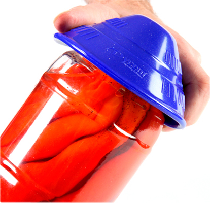 [50-1650B] Dycem non-slip cone-shaped jar opener, 4-1/2" diameter, blue