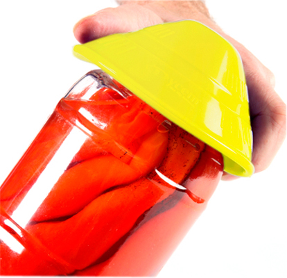 [50-1650Y] Dycem non-slip cone-shaped jar opener, 4-1/2" diameter, yellow