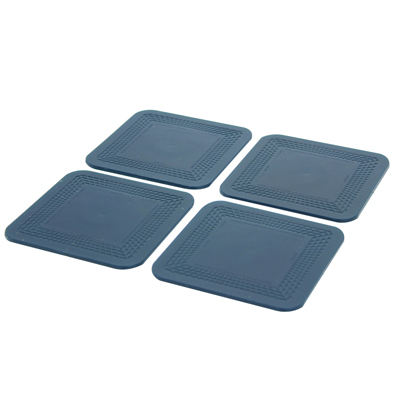 [50-1670G] Dycem non-slip square coasters, set of 4, green