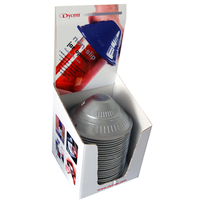 [50-1680S] Dycem retail jar opener display, 25/dispenser, silver