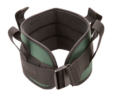 [50-5120M] Padded transfer belt, side release buckle, medium, green