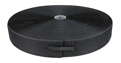 [24-7004BLK] 1-1/2" Hook Material, 25 Yard Dispenser Box, Black