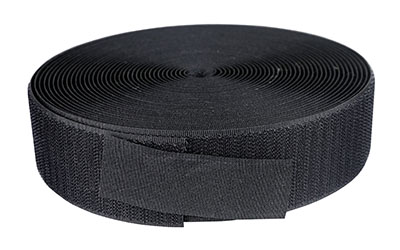 [24-7006BLK] 1-1/2" Hook Material, 10 Yard, Black