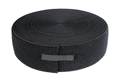 [24-7018BLK] 2" elastic Loop Material, 10 Yard, Black