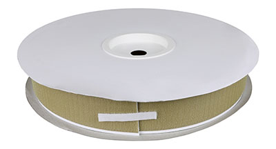 [24-7024T] 1-1/2" Self-adhesive Hook Material, 25 Yard Dispenser Box, Tan