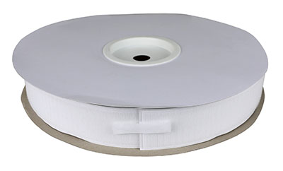 [24-7025W] 1-1/2" Self-Adhesive Loop Material, 25 Yard Dispenser Box, White