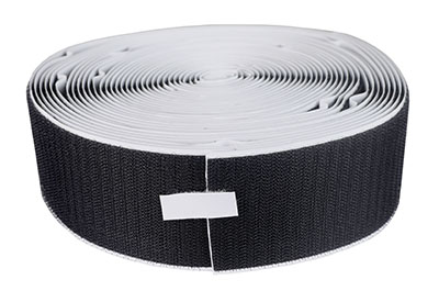 [24-7032BLK] 2" Self-adhesive Hook Material, 10 Yard Dispenser Box, Black