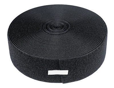 [24-7033BLK] 2" Self-Adhesive Loop Material, 10 Yard Dispenser Box, Black