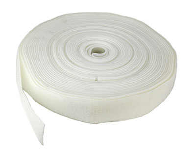 [24-7077W] 2-sided hook/loop - 2" x 25 yard - White