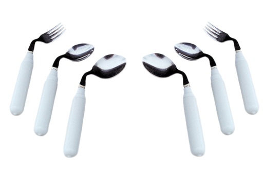 [61-0047R] Utensil, comfort grip, 3 oz. Right handed teaspoon