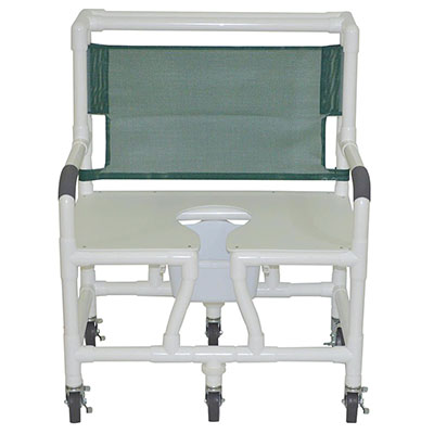 [20-4241] MJM International, bariatric shower chair (30"), 6x heavy duty casters (5")