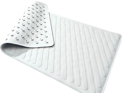 [43-1612] Carex Bath Mat, White