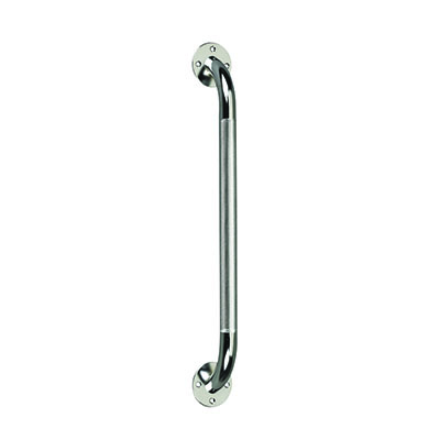 [43-2462] Drive, Chrome Knurled Grab Bar, 18"