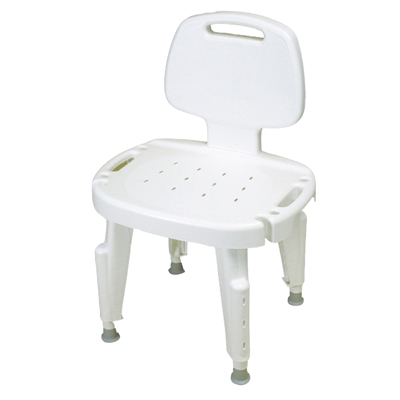 [45-2302] Adjustable shower seat with back , no arms