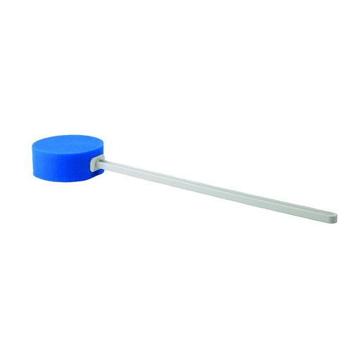 [45-2380] Back scrubber, 22 inch straight handle, 5 inch round sponge