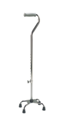 [43-2030-4] Quad cane, small base (8" x 9"), 29 - 38", chrome, 4 each