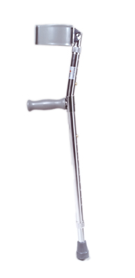 [43-2060] Forearm adjustable aluminum crutch, adult (5' 0" - 6' 2"), 1 pair