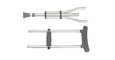 [43-2675] Drive, Knock Down Universal Aluminum Crutches, 1 Pair