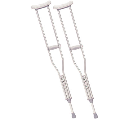 [43-2676] Drive, Walking Crutches with Underarm Pad and Handgrip, Adult, 1 Pair