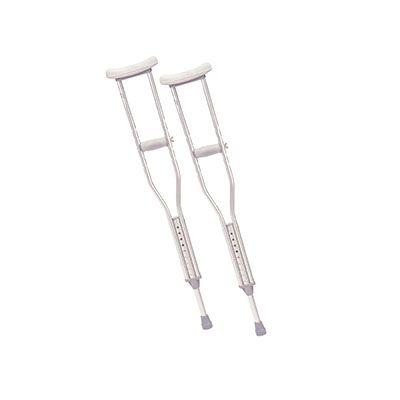 [43-2678] Drive, Walking Crutches with Underarm Pad and Handgrip, Youth, 1 Pair