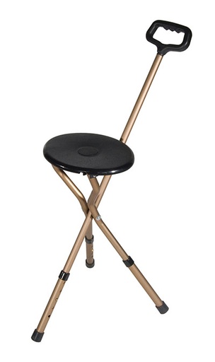 [43-3227] Drive, Folding Lightweight Cane Seat, Adjustable Height, Bronze